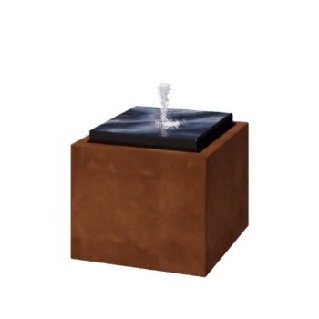 Фонтан от кортенова стомана - Orin - 50 x 50 x 40 cm - C LED осветление