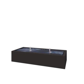 Фонтан от алуминий - Lyra - 200 x 80 x 40 cm - RAL9005 матов (черен) - C LED осветление