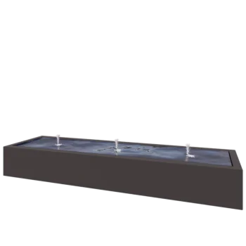 Фонтан от алуминий - Lyra - 300 x 80 x 40 cm - друг RAL цвят - C LED осветление