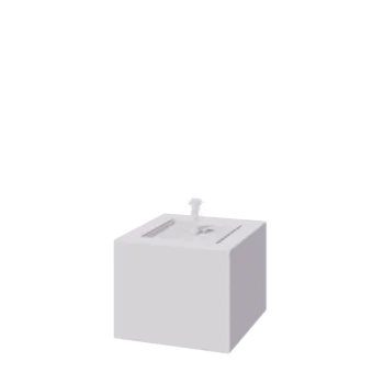 Фонтан от алуминий - Lyra - 50 x 50 x 40 cm - RAL9010 матов (бял) - C LED осветление