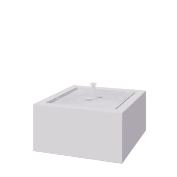 Фонтан от алуминий - Lyra - 80 x 80 x 40 cm - RAL9010 матов (бял) - C LED осветление